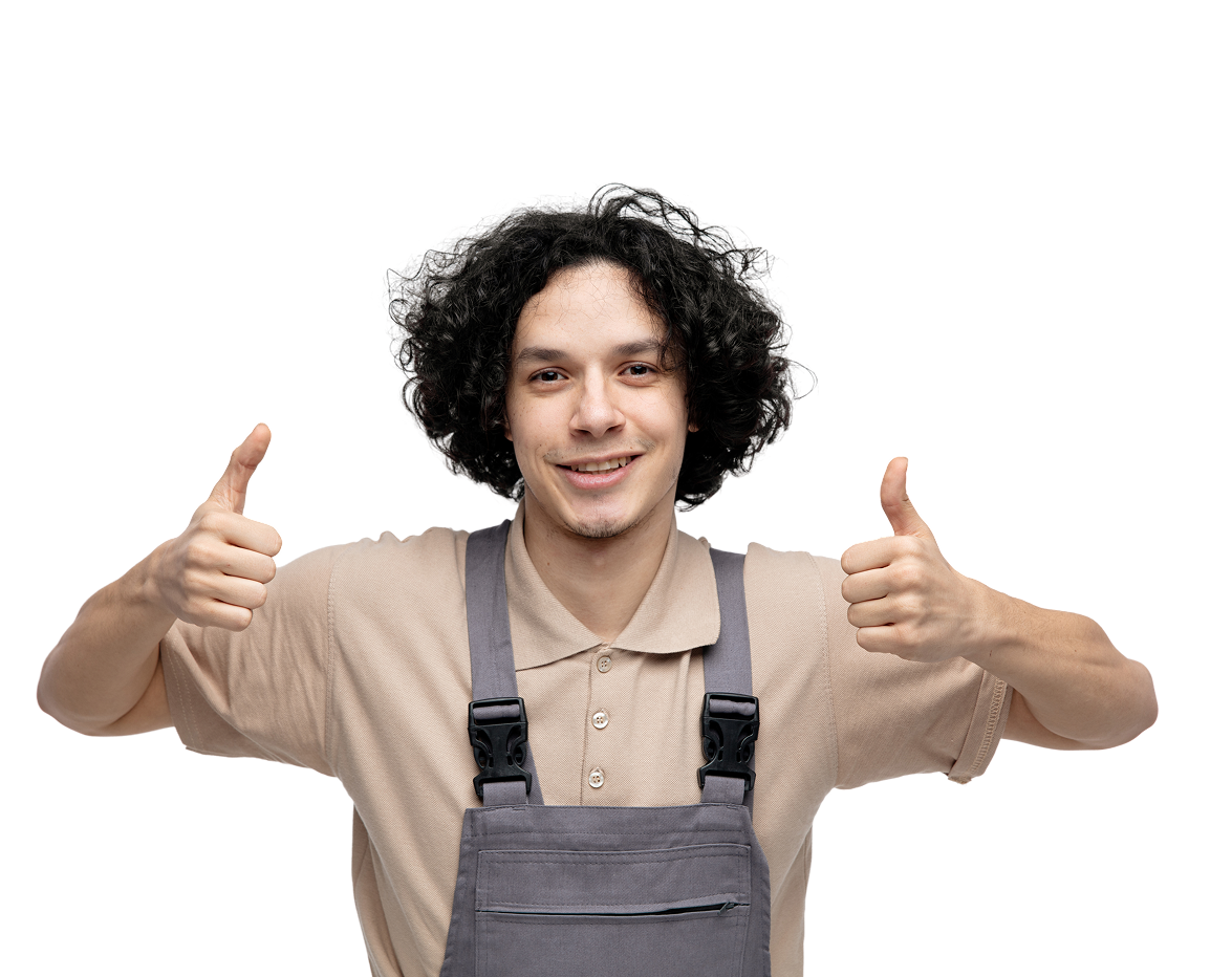 Emprendedor levantando los pulgares